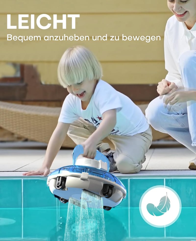 WINNY POOL CLEANER Winny 200 Medence Robot, Vezeték Nélküli Porszívó 75 Perc Üzemidő