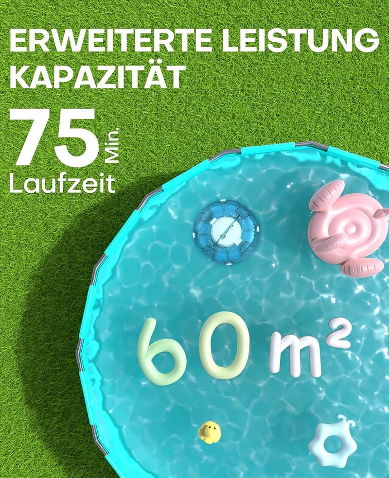 WINNY POOL CLEANER Winny 200 Medence Robot, Vezeték Nélküli Porszívó 75 Perc Üzemidő