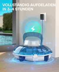 WINNY POOL CLEANER Winny 200 Medence Robot, Vezeték Nélküli Porszívó 75 Perc Üzemidő 6