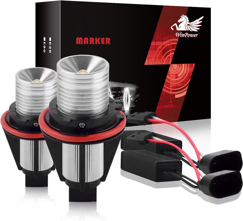 WinPower 2db 5W Angel Eyes Marker LED Izzó 6000K Fehér BMW E39 E60 E87 E83 E53 Kompatibilis Vízálló
