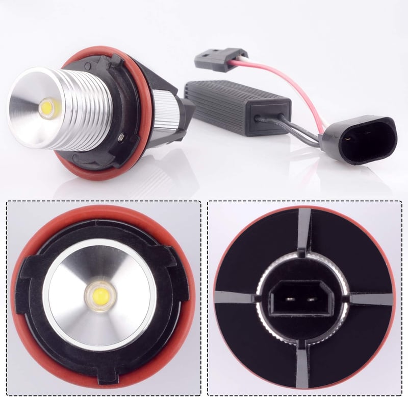 WinPower 2db 5W Angel Eyes Marker LED Izzó 6000K Fehér BMW E39 E60 E87 E83 E53 Kompatibilis Vízálló