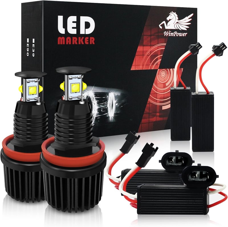 WinPower H8 LED Angel Eyes Autó Fényszóró Izzó 40W 6000K Xenon Fehér CanBus Hibamentes Pozíciófény 2 Darab