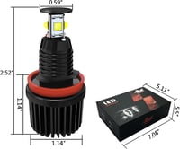 WinPower H8 LED Angel Eyes Autó Fényszóró Izzó 40W 6000K Xenon Fehér CanBus Hibamentes Pozíciófény 2 Darab 7
