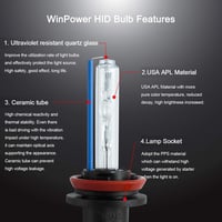 WinPower HID Xenon Izzó H11/H8/H9 12V Autó Fényszóró Égő 2 darabos Készlet Első Lámpa 2