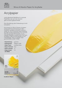 Blok na akryl Winsor & Newton 6534004 – 15 listov, štruktúra plátna, 40,6 x 50,8 cm, 300 g/m², bezkyselinový, biely, na akrylové farby 5