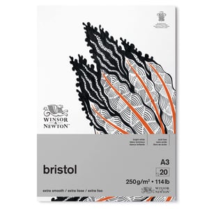 Winsor & Newton Bristol 6661546 Výkresový papier – A3, 250 g/m², 20 listov