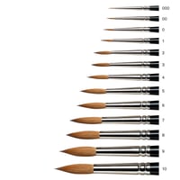 Pensulă de acuarelă rotundă Winsor & Newton Seria 7 Kolinsky Nr. 4 - 3 mm, lucrată manual, calitate premium 4
