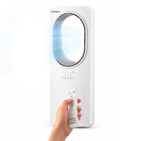Wintem Freezy tihi toranjski ventilator bez lopatica s daljinskim upravljačem, 3 brzine, 3 načina rada, timer od 15 sati, oscilacija, LED zaslon, bijeli 1