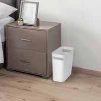 Winter Shore 6L Műanyag Irodai Szemetes Szett (4db) - Kompakt Hulladékgyűjtő Beépített Fogantyúval - Keskeny Konyhai, Hálószobai és Íróaszta 4