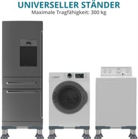 Winter Shore Állítható Mosógép és Hűtőszekrény Alap Univerzális Pedesztál Csúszásmentes Acél Lábakkal 4