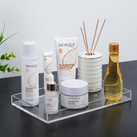 Winter Shore Átlátszó Akril Tálca - Sokoldalú Szervírozó és Rendszerező Tálca Fürdőszobába, Konyhába, Irodába - Elegáns Műanyag Kínáló 24,5  1
