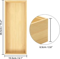 Winter Shore Bamboo Evőeszköztartó Fiókrendező [2 db] - Természetes Egymásba Rakható Konyhai Szervező Fiókba - Bambusz Konyhai Rendszerező 1 2
