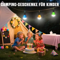 Winzwon Kempinglámpa - Többszínű, Vízlepergető, 150 Lumen, 9 LED, Akasztható, Fényerőszabályozós, AAA Elemmel Működő 5
