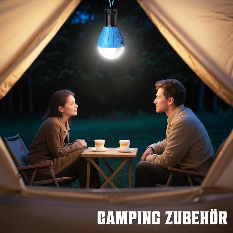 Winzwon Kempinglámpa - Többszínű, Vízlepergető, 150 Lumen, 9 LED, Akasztható, Fényerőszabályozós, AAA Elemmel Működő