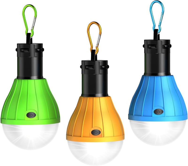 Winzwon Kempinglámpa - Többszínű, Vízlepergető, 150 Lumen, 9 LED, Akasztható, Fényerőszabályozós, AAA Elemmel Működő
