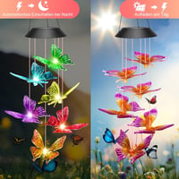 Winzwon Pillangó Szolár Szélcsengő Kültéri Kerti Lámpa Teraszra Balkonra - Butterfly 5