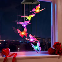 Winzwon Pillangó Szolár Szélcsengő Kültéri Kerti Lámpa Teraszra Balkonra - Butterfly 1