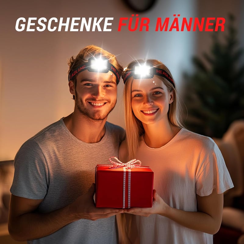Winzwon USB Tölthető LED Fejlámpa - Vízálló, Könnyű, Piros Fejlámpa Futáshoz, Kocogáshoz, Horgászathoz és Kempingezéshez