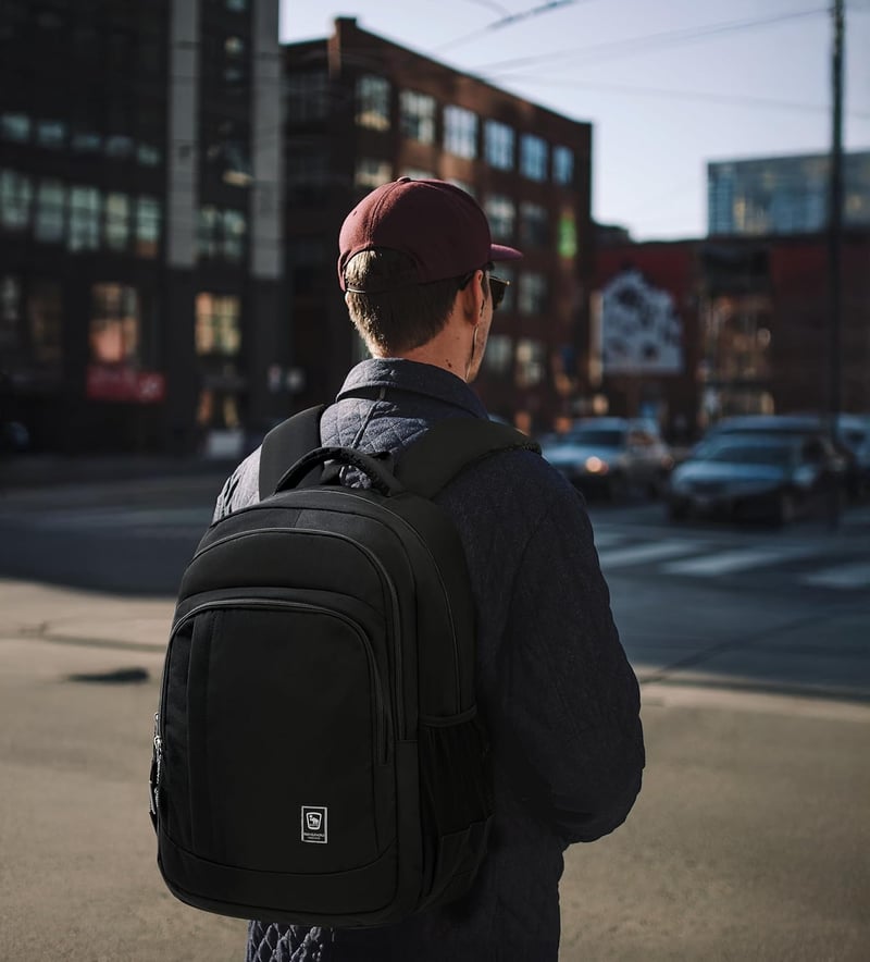 WIRABO 17.3 Colos Laptop Hátizsák Vízálló Iskolai Nagyméretű Backpack