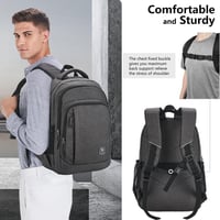 WIRABO 17.3 Colos Laptop Hátizsák Vízálló Iskolai Nagyméretű Backpack 8