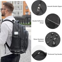 WIRABO 17.3 Colos Laptop Hátizsák Vízálló Iskolai Nagyméretű Backpack 7