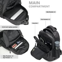 WIRABO 17.3 Colos Laptop Hátizsák Vízálló Iskolai Nagyméretű Backpack 4