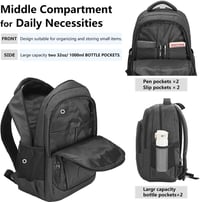 WIRABO 17.3 Colos Laptop Hátizsák Vízálló Iskolai Nagyméretű Backpack 5