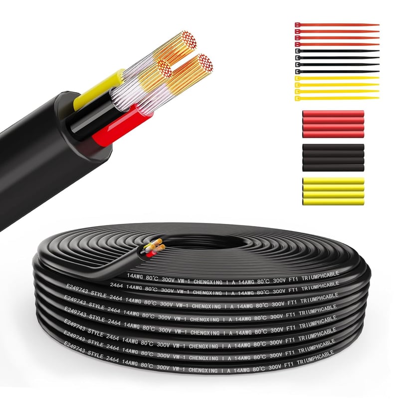 Wirelume 14 AWG 3 eres elektromos kábel 15m réz vezeték LED autó