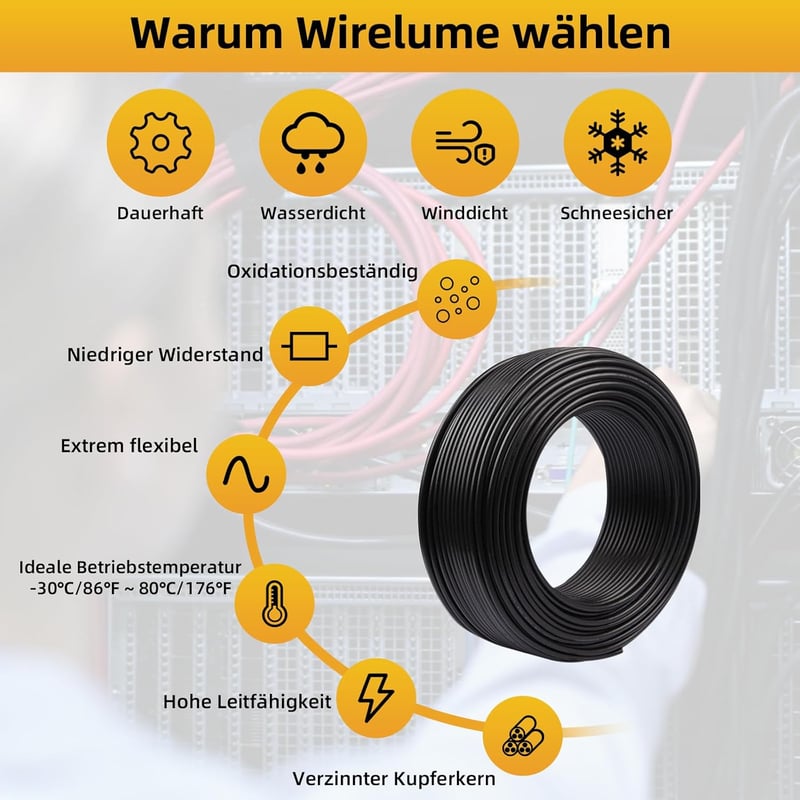 Wirelume 3x2mm² 30FT Alacsony Feszültségű Réz Kábel 5V/12V/24V PVC Szigetelésű