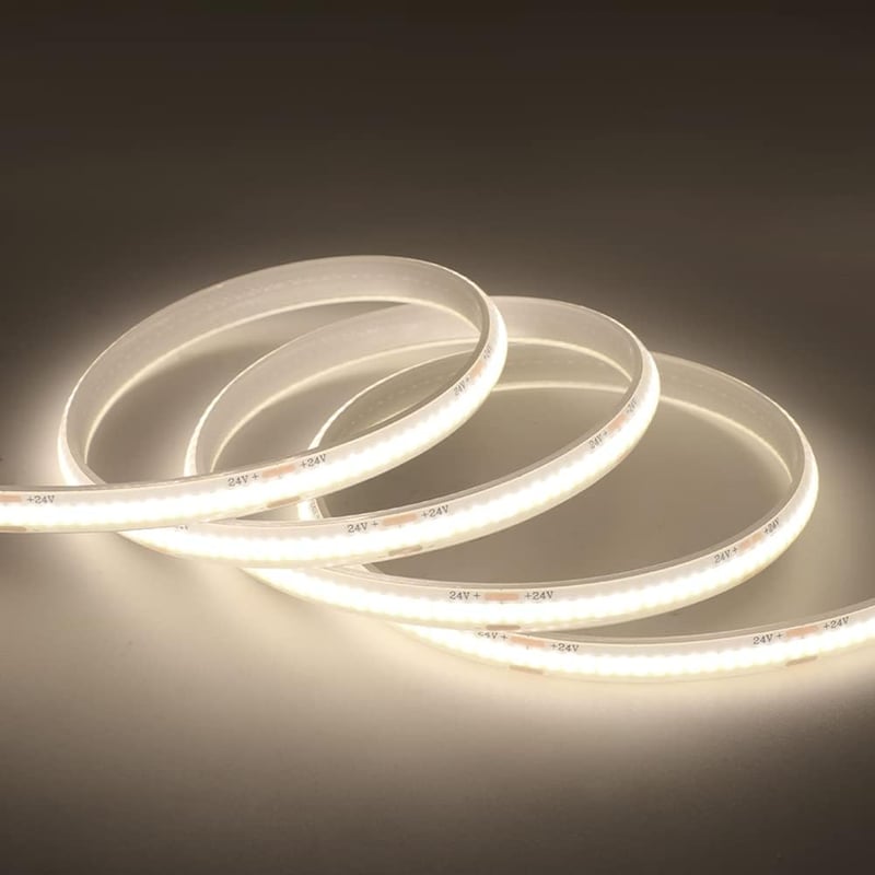 Wisada 24V COB LED szalag 4m 320LED/m természetes fehér vízálló IP68 szekrény háttérvilágítás