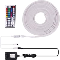 Wisada RGB Neon LED szalag 4m, 12V, színváltó fényszalag távirányítóval 7