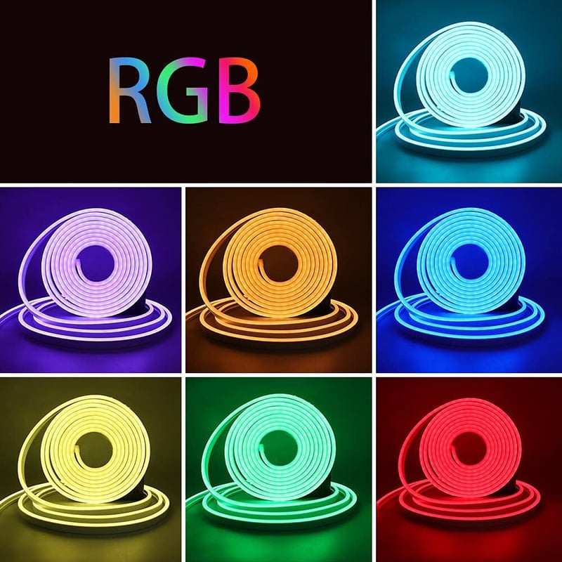 Wisada RGB Neon LED szalag 4m, 12V, színváltó fényszalag távirányítóval