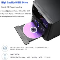WISCENT 30W Hi-Fi Rendszer Bluetooth-szal - CD/DVD Lejátszó, FM Rádió, USB, AUX Bemenet, Kompakt Sztereó Hangrendszer Távirányítóval

AI: I' 4