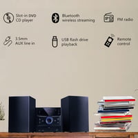 WISCENT 30W Hi-Fi Rendszer Bluetooth-szal - CD/DVD Lejátszó, FM Rádió, USB, AUX Bemenet, Kompakt Sztereó Hangrendszer Távirányítóval

AI: I' 2