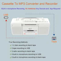 Player de casete retro WISCENT WTB-795 cu USB/Bluetooth/radio AM/FM și microfon 4