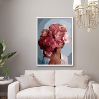 Wisebom Festés számok szerint 40x50cm Lány és Virág DIY olajfestés készlet 5