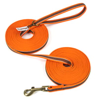 Wisedog dlhé vodítko pre psov na výcvik privolania, s reflexnými prvkami, oranžové, 3 m, ľahké a protišmykové 1
