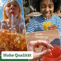Sada sklenených slamiek Wisefood, Ø 10 mm, 14 ks, 21,5 cm, opakovane použiteľné, farebné, vrátane 2 čistiacich kefiek 4