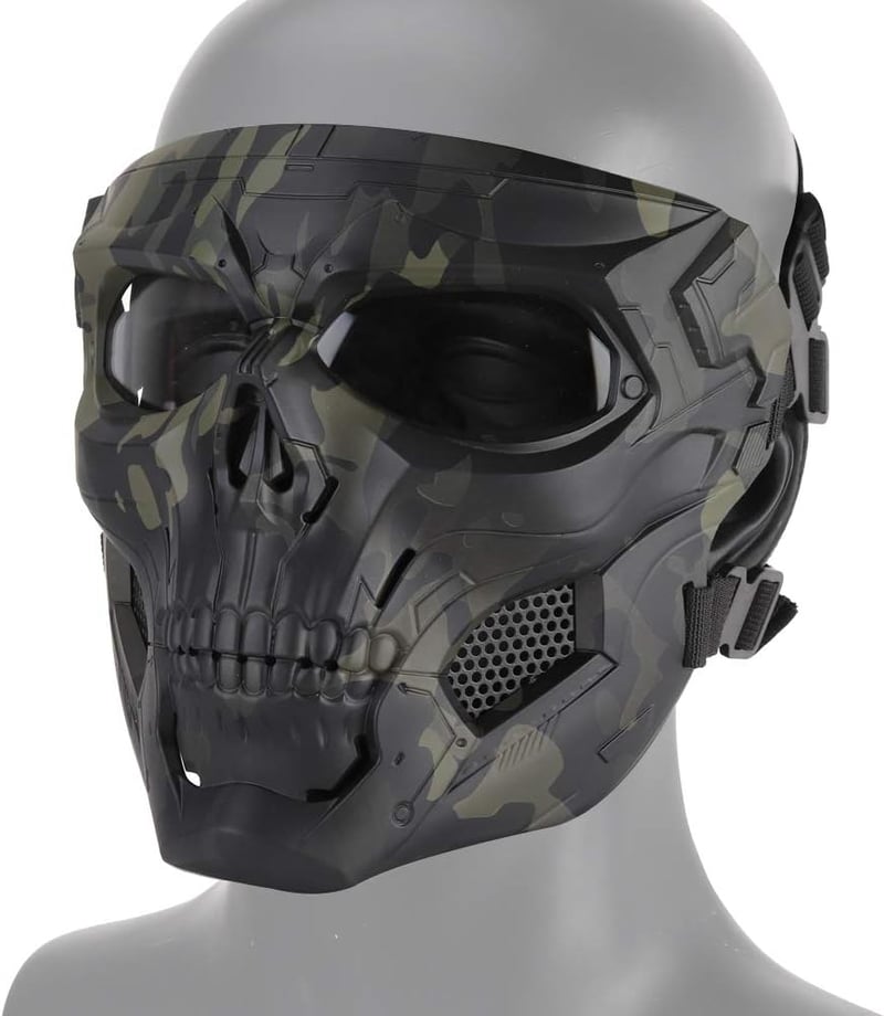 WISEONUS Airsoft Paintball Taktikai Koponya Maszk Teljes Arcvédelem Katonai Maszk