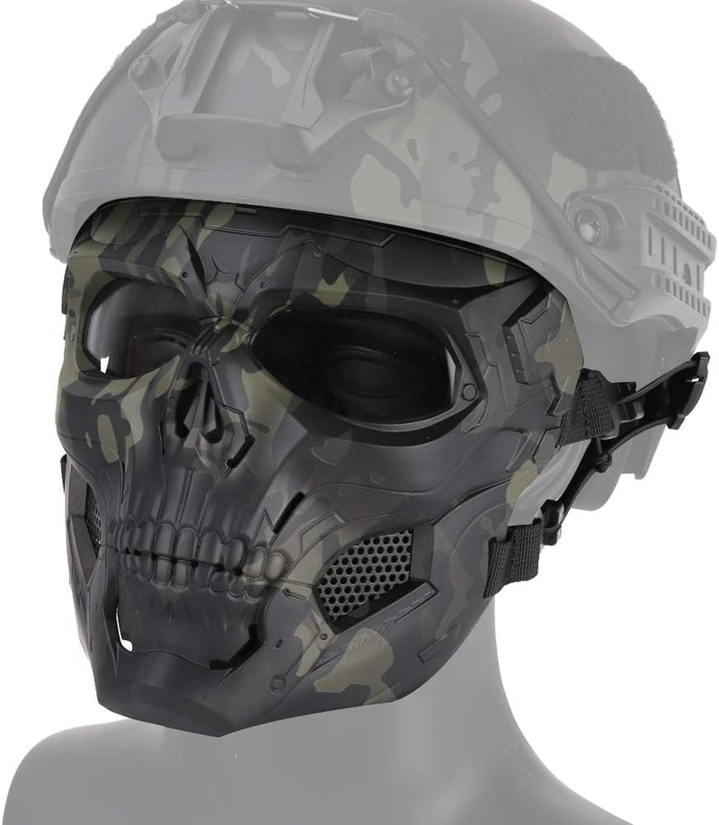 WISEONUS Airsoft Paintball Taktikai Koponya Maszk Teljes Arcvédelem Katonai Maszk
