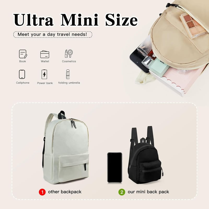 WisePoint Női Mini Hátizsák Nylon Kis Utazási Backpack Lányoknak