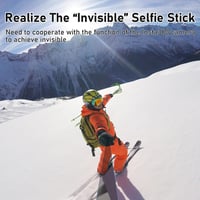 Wiseten 3 m 300 cm láthatatlan selfie stick szénszálas karbon monopod Insta360 X5 X4 X3 ONE X2 DJI Osmo 360 GoPro Hero 13 12 11 10 9 adapter 6