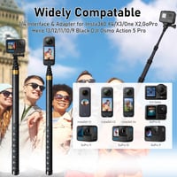 Wiseten 3 m 300 cm láthatatlan selfie stick szénszálas karbon monopod Insta360 X5 X4 X3 ONE X2 DJI Osmo 360 GoPro Hero 13 12 11 10 9 adapter 2