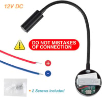 WisHomee Dimmezhető LED Olvasólámpa USB-s, 12V Autó Lakóautó Hajó Világítás, 2 db 6