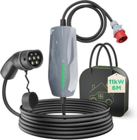 WISSENERGY Type 2 Töltőkábel 11 kW Elektromos Autó Töltő CEE Csatlakozóval, Háromfázisú Mobil Töltőállomás 6m 1