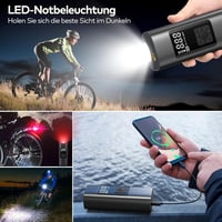 Wistrue 150 PSI elektromos légpumpa 6000 mAh akkuval, digitális kijelzővel kerékpárhoz motorkerékpárhoz autóhoz 5