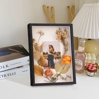 WISYOK 3D hlboký rám na pamiatky A4, čierny, s možnosťou vyplnenia, hĺbka 3 cm, na stenu aj na stôl, na fotografie a predmety, 31 x 22,5 x 4,5 cm 7