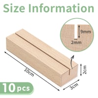 Suport pentru cărți de vizită din lemn WISYOK, 10 bucăți, suport de masă pentru nunți și evenimente, 10x3x2 cm 2