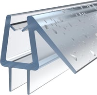 WITEN&NOCK 2x50cm Zuhanykabin Tömítés Dupla Ajak Profil Üvegajtó Tömítőszalag 5-6mm 2