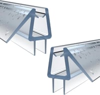 WITEN&NOCK 2x50cm Zuhanykabin Tömítés Dupla Ajak Profil Üvegajtó Tömítőszalag 5-6mm 1